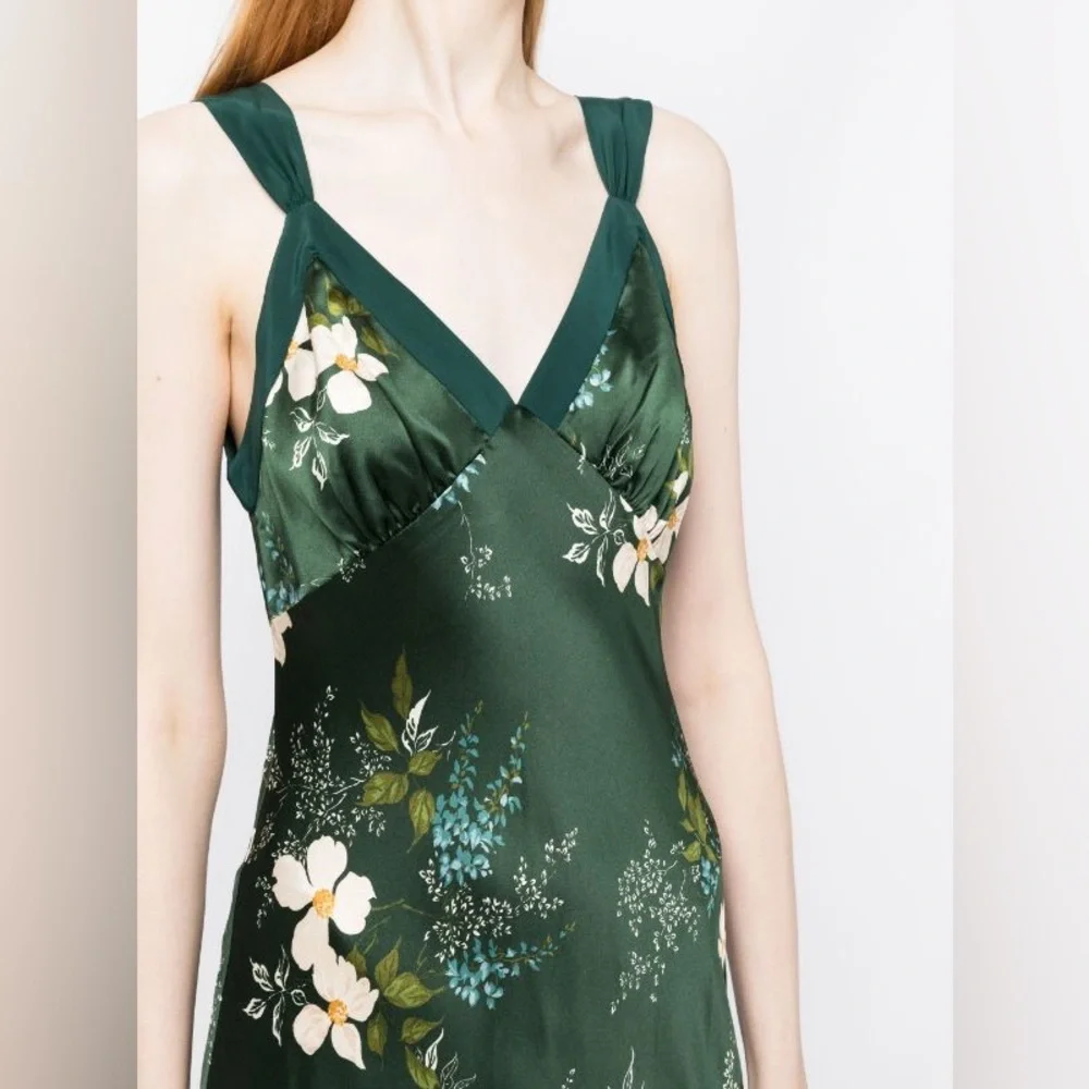 Reformation Neola floral-print silk dress, Brand new, never worn, never washed._9
